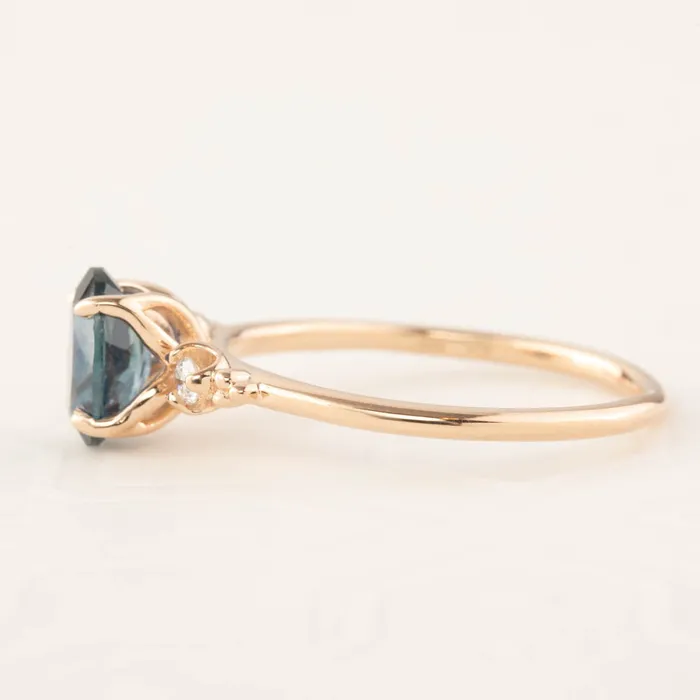 Envero Jewelry Rings Estel Ring 118ct Teal Blue Montana Sapphire 14k Rose Gold One of a kind Envero Jewelry Rings Estel Ring 118ct Teal Blue Montana Sapphire 14k Rose Gold One of a kind