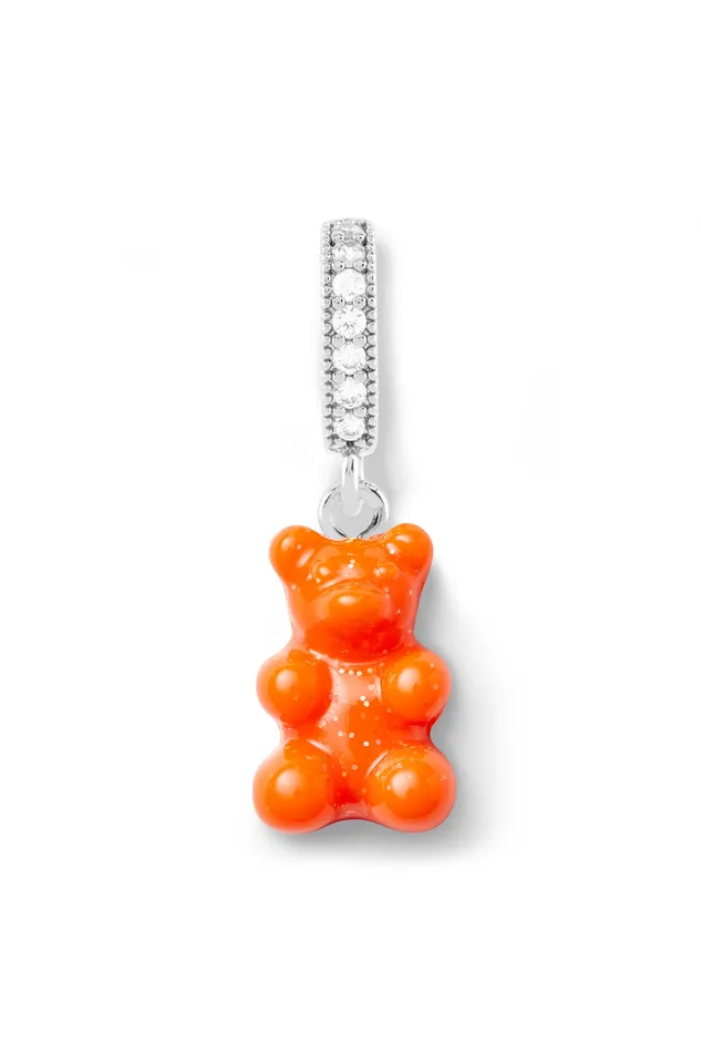 Nostalgia bear Pave connector Silver plated Fuego Crystal Haze Jewelry Rings