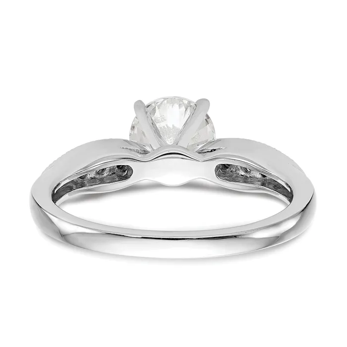 012ct CZ Solid Real 14K White Gold Peg Set Engagement Ring Goldia Rings
