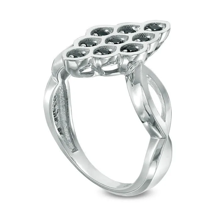 020 CT TW Enhanced Black Natural Diamond Marquise Ring in Sterling Silver Goldia Rings 020 CT TW Enhanced Black Natural Diamond Marquise Ring in Sterling Silver Goldia Rings