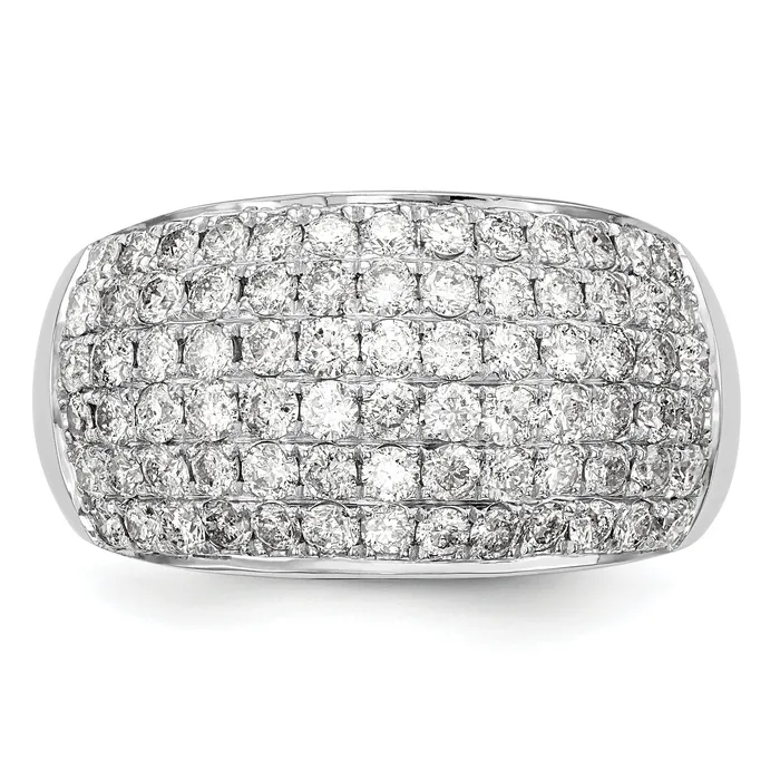 170ct CZ Solid Real 14K White Gold Wedding Band Ring Goldia Rings