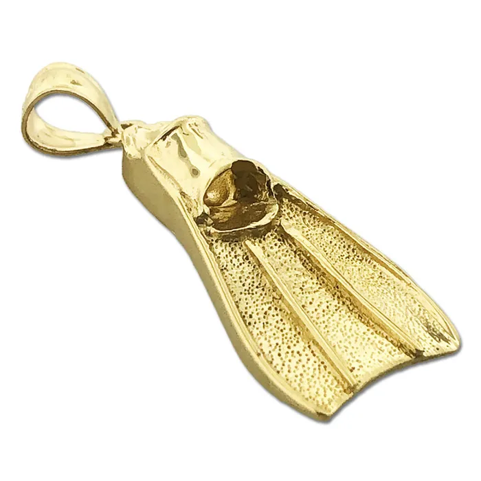 14K Gold 3D Flipper Pendant Goldia Necklaces