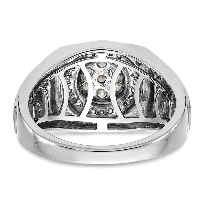 14k White Gold 12 Ct Lab Grown Diamond VSSI G Mens Ring Goldia Rings