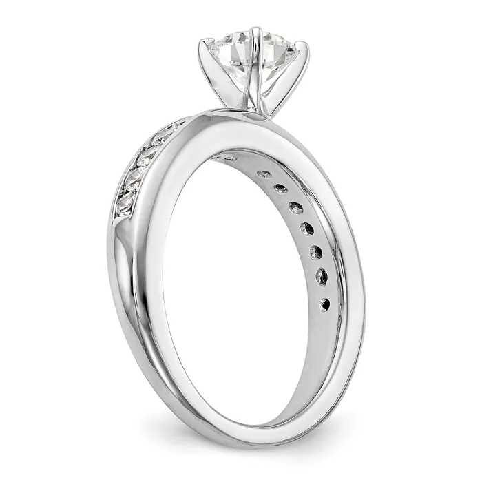 14K White Gold Lab Grown Diamond VSSI G Engagement Ring Goldia Rings