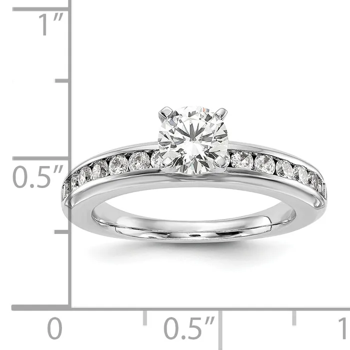 14K White Gold Lab Grown Diamond VSSI G Engagement Ring Goldia Rings