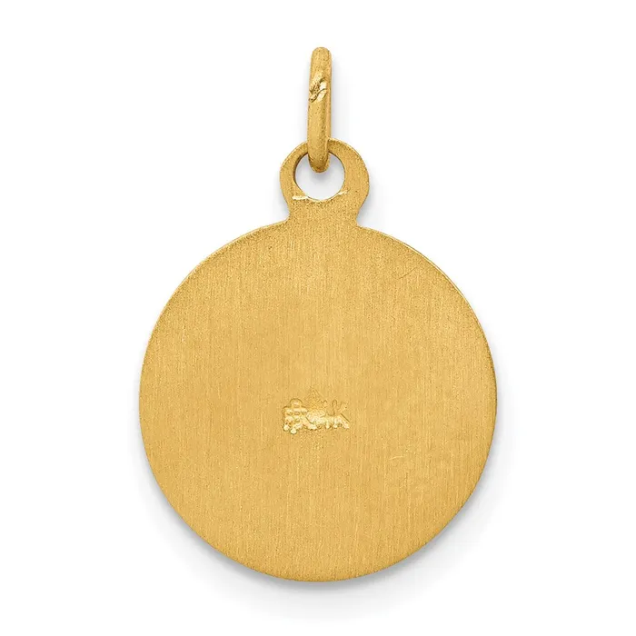 14k Yellow Gold Saint Patrick Medal Charm Goldia Charm Necklaces