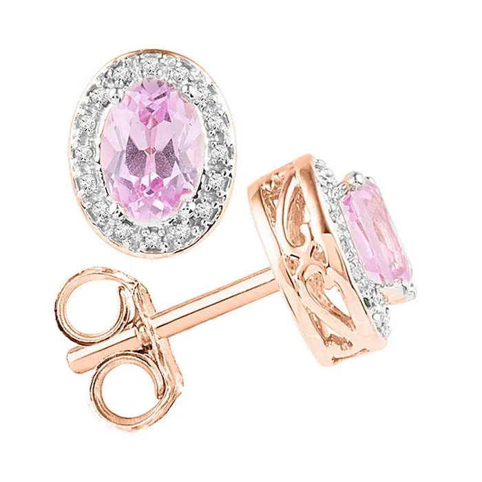 Earrings 10k Rose Gold Oval Morganite Stud Diamond Accent Earrings 113 Cttw gndatlanta Earrings 10k Rose Gold Oval Morganite Stud Diamond Accent Earrings 113 Cttw gndatlanta