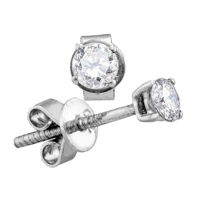 Earrings gndatlanta 18k White Gold Round Diamond Dangle Earrings 34 Cttw