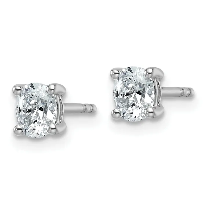 Earrings Goldia 14k White Gold 12 ctw Certified Lab Grown Diamond VSSI G Oval 4 Prong Heavy Wt Stud Earrings