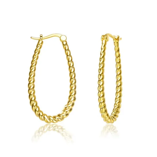 Earrings JMS always Original Rachel Glauber 14K Gold Plated U Large Hoop Earrings Earrings JMS always Original Rachel Glauber 14K Gold Plated U Large Hoop Earrings