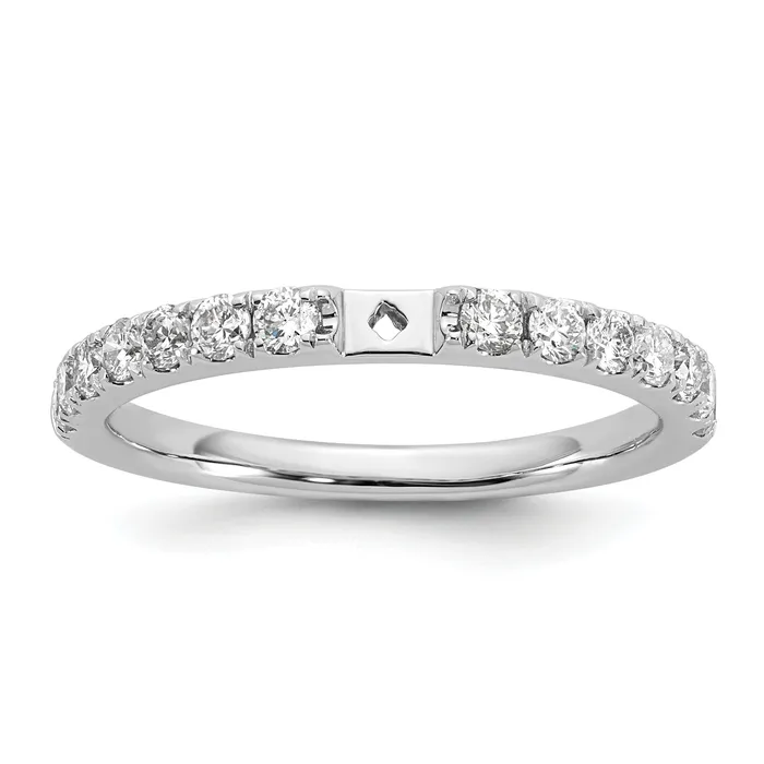 Goldia 14k White Gold 12 Ct Lab Grown Diamond VSSI G Peg Set Engagement Ring Rings