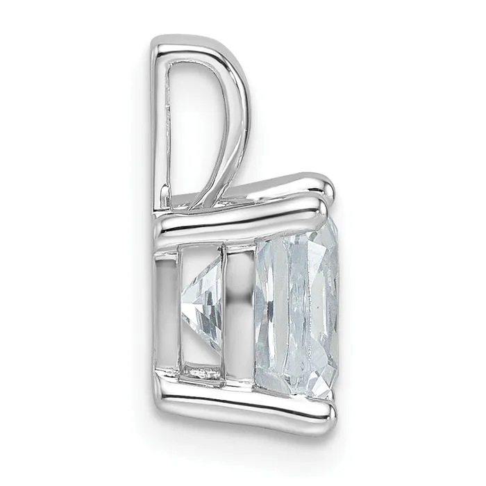 Goldia 14k White Gold 2 12 Ct Certified Lab Grown Diamond VSSI G Cushion Four Prong Pendant Necklaces