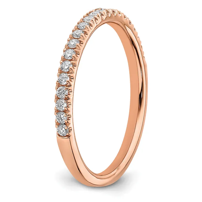 Goldia 14k White Gold Rose 14 Ct Lab Grown Diamond VSSI G Wedding Band Ring Rings