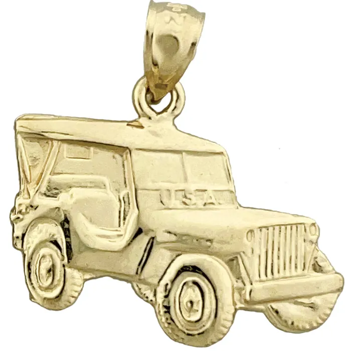 Goldia Charm Necklaces 14K Gold 4WD Jeep Charm