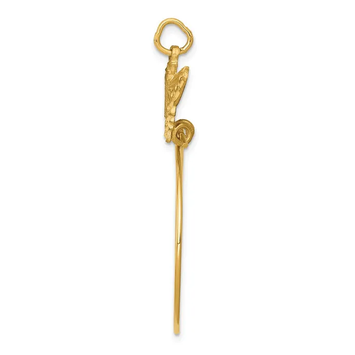 Goldia Charm Necklaces 14k Yellow Gold Butterfly Holder Charm
