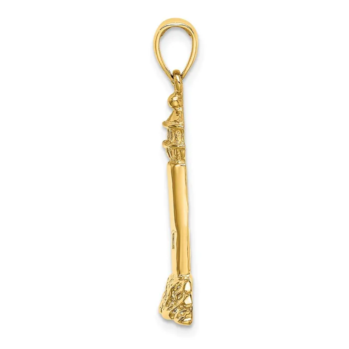 Goldia Charm Necklaces 14k Yellow Gold Polished Lighthouse Charm