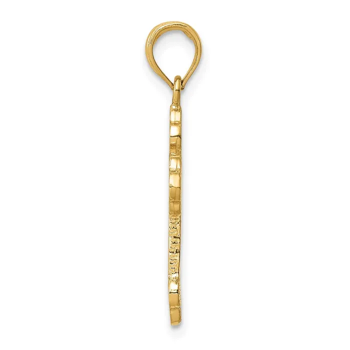 Goldia Necklaces 14k Yellow Gold Budded Cross Pendant