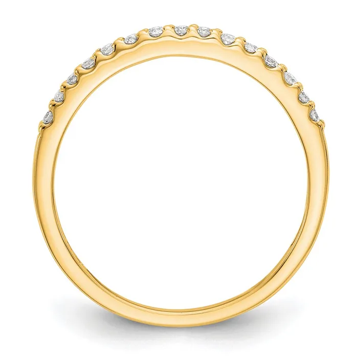 Goldia Rings 012ct CZ Solid Real 14K Yellow Gold Wedding Band Ring