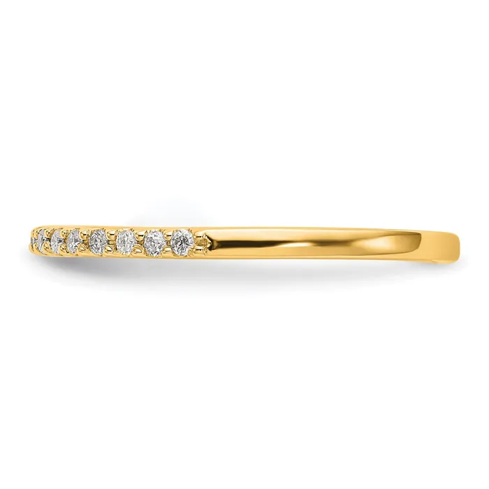 Goldia Rings 012ct CZ Solid Real 14K Yellow Gold Wedding Band Ring