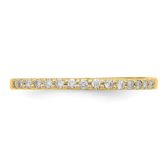 Goldia Rings 012ct CZ Solid Real 14K Yellow Gold Wedding Band Ring