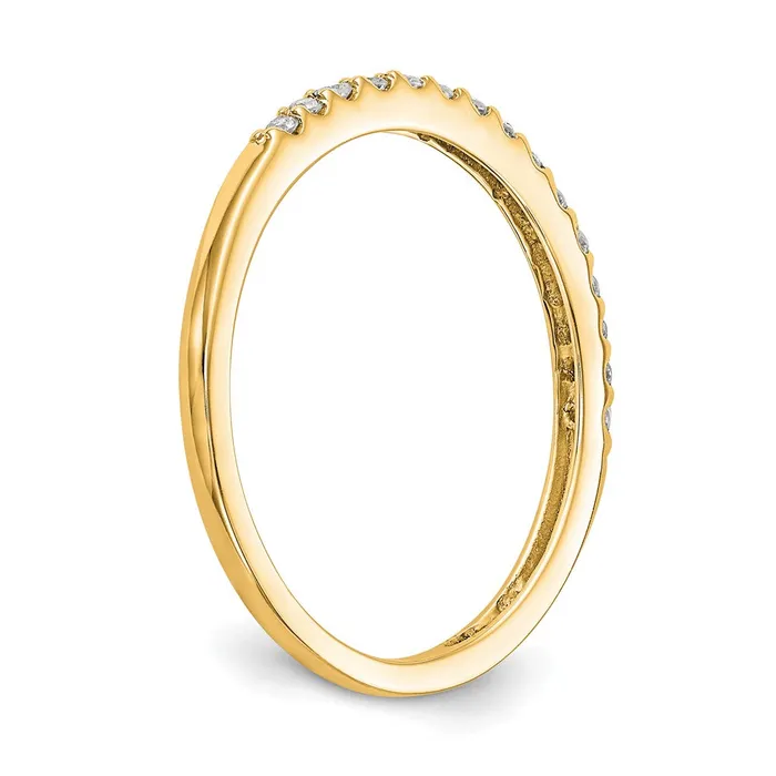 Goldia Rings 012ct CZ Solid Real 14K Yellow Gold Wedding Band Ring