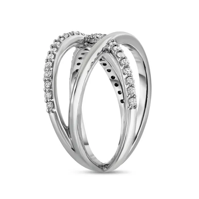 Goldia Rings 038 CT TW Natural Diamond Orbit Ring in Sterling Silver Goldia Rings 038 CT TW Natural Diamond Orbit Ring in Sterling Silver