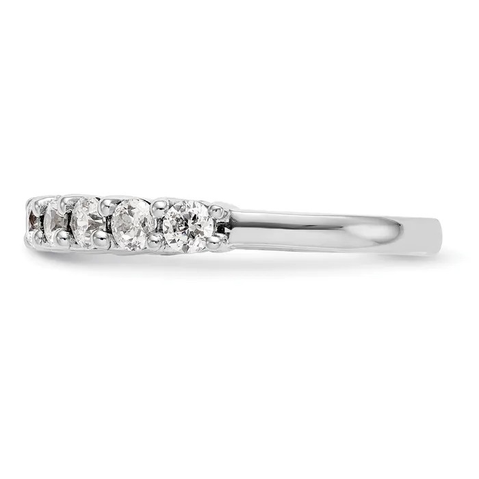 Goldia Rings 115ct CZ Solid Real 14K White Gold 9Stone Wedding Band Ring