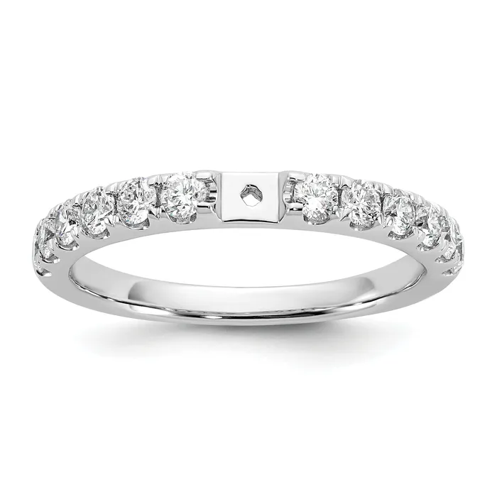 Goldia Rings 14k White Gold 58 Ct Lab Grown Diamond VSSI G Peg Set Engagement Ring