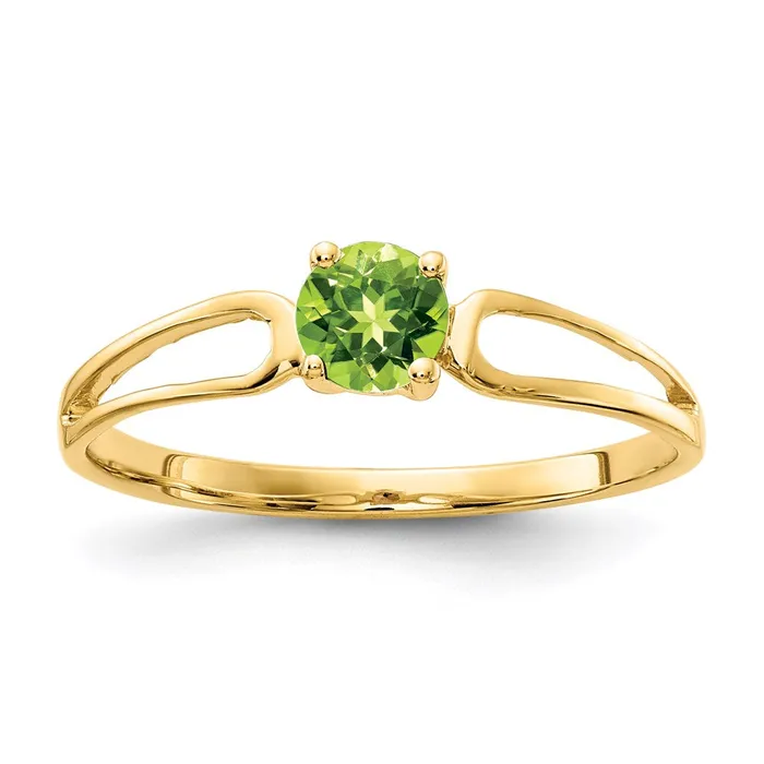 Goldia Rings 14K Yellow Gold 4mm Peridot ring