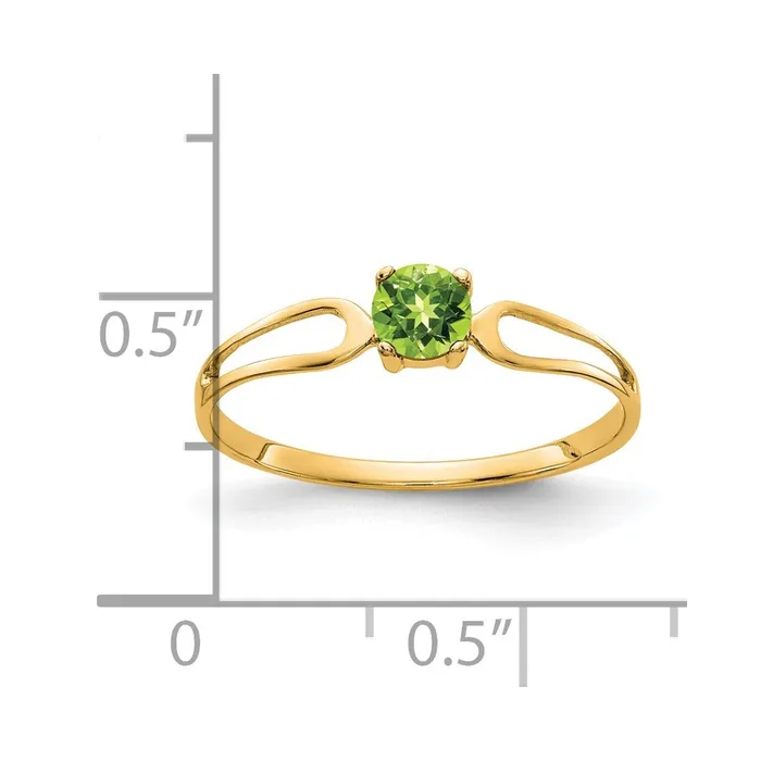 Goldia Rings 14K Yellow Gold 4mm Peridot ring
