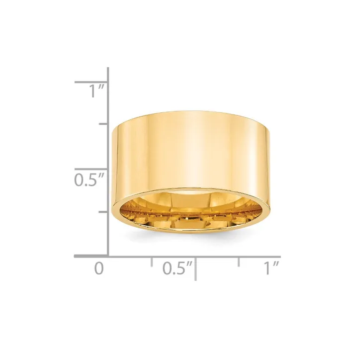 Goldia Rings Solid 10K Yellow Gold 12mm Standard Flat Comfort Fit MensWomens Wedding Band Ring Size 7 Goldia Rings Solid 10K Yellow Gold 12mm Standard Flat Comfort Fit MensWomens Wedding Band Ring Size 7