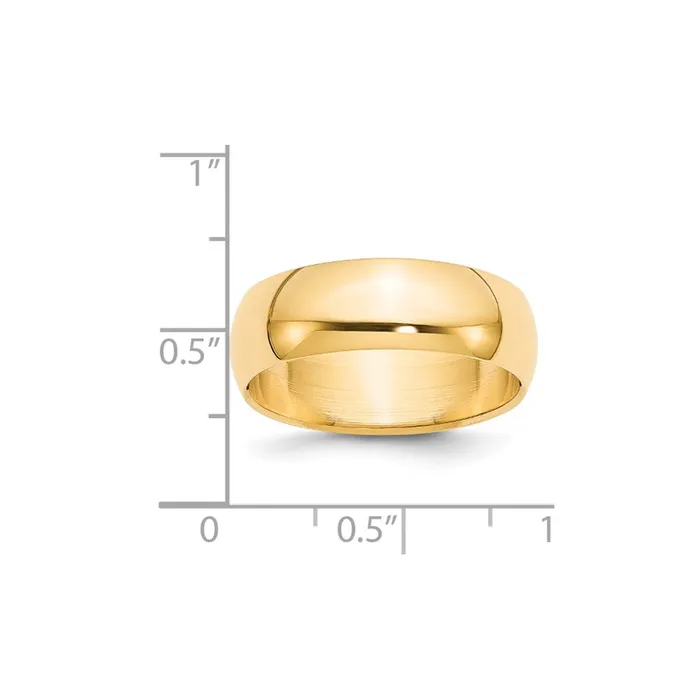 Goldia Rings Solid 10K Yellow Gold 7mm HalfRound Wedding MensWomens Wedding Band Ring Size 45 Goldia Rings Solid 10K Yellow Gold 7mm HalfRound Wedding MensWomens Wedding Band Ring Size 45