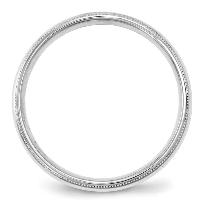 Goldia Rings Solid 14K White Gold 4mm Milgrain Comfort Fit MensWomens Wedding Band Ring Size 7 Goldia Rings Solid 14K White Gold 4mm Milgrain Comfort Fit MensWomens Wedding Band Ring Size 7