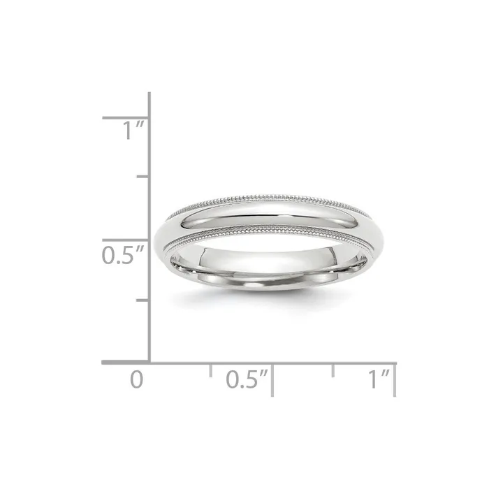 Goldia Rings Solid 14K White Gold 4mm Milgrain Comfort Fit MensWomens Wedding Band Ring Size 7 Goldia Rings Solid 14K White Gold 4mm Milgrain Comfort Fit MensWomens Wedding Band Ring Size 7