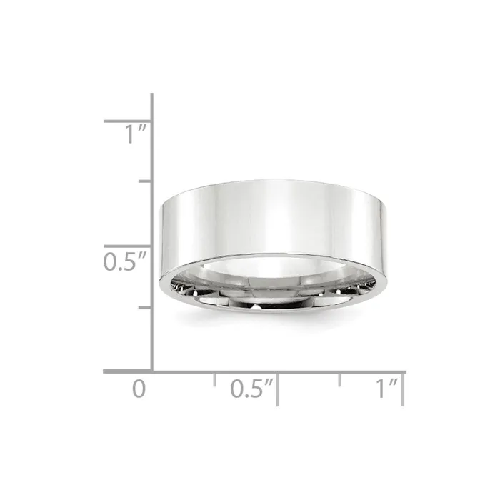 Goldia Rings Solid 18K White Gold 8mm Standard Flat Comfort Fit MensWomens Wedding Band Ring Size 75 Goldia Rings Solid 18K White Gold 8mm Standard Flat Comfort Fit MensWomens Wedding Band Ring Size 75