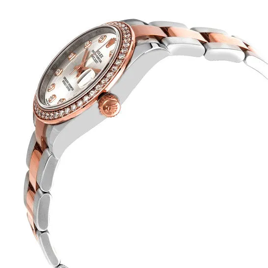 JMS always Earrings Original Rolex Datejust 31 Silver Diamond Dial Automatic Ladies Steel and 18kt Everose Gold Oyster Watch 278381SDO JMS always Earrings Original Rolex Datejust 31 Silver Diamond Dial Automatic Ladies Steel and 18kt Everose Gold Oyster Watch 278381SDO