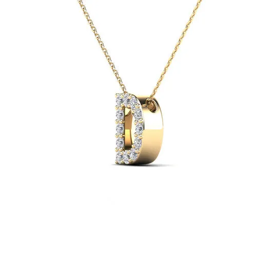 JMS always Necklaces Original Maulijewels D Initial Set With 012 Carat Sparkling Natural White Diamond Pendant Necklace In 14K Yellow Gold With 18 Cable Chain JMS always Necklaces Original Maulijewels D Initial Set With 012 Carat Sparkling Natural White Diamond Pendant Necklace In 14K Yellow Gold With 18 Cable Chain