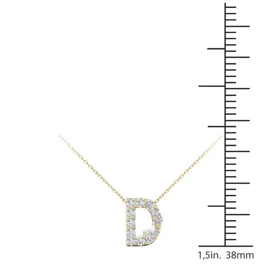 JMS always Necklaces Original Maulijewels D Initial Set With 012 Carat Sparkling Natural White Diamond Pendant Necklace In 14K Yellow Gold With 18 Cable Chain JMS always Necklaces Original Maulijewels D Initial Set With 012 Carat Sparkling Natural White Diamond Pendant Necklace In 14K Yellow Gold With 18 Cable Chain
