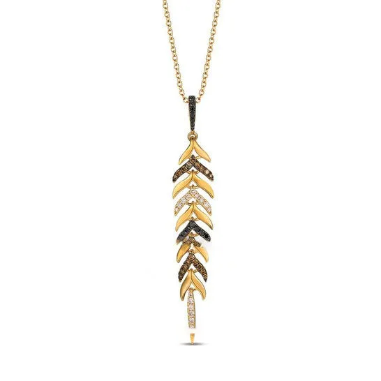 JMS always Original Le Vian Ladies Honey and Chocolate Necklace set in 14k Honey Gold Necklaces JMS always Original Le Vian Ladies Honey and Chocolate Necklace set in 14k Honey Gold Necklaces