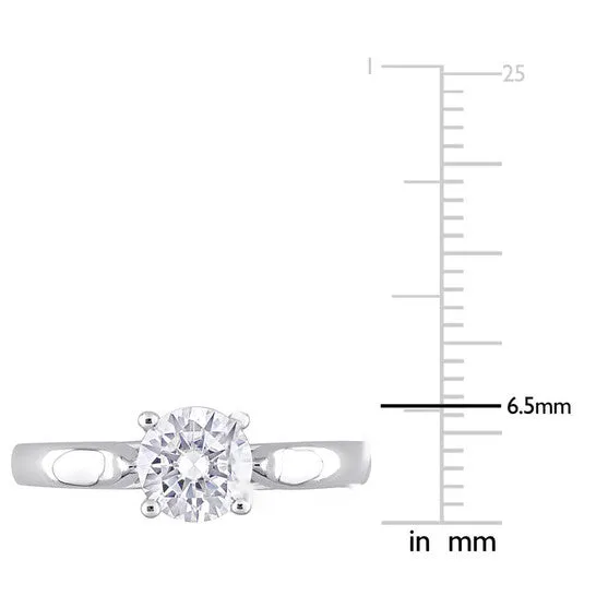 JMS always Rings Original Amour Sterling Silver 1 CT TGW Created White Moissanite Solitaire Ring JMS always Rings Original Amour Sterling Silver 1 CT TGW Created White Moissanite Solitaire Ring