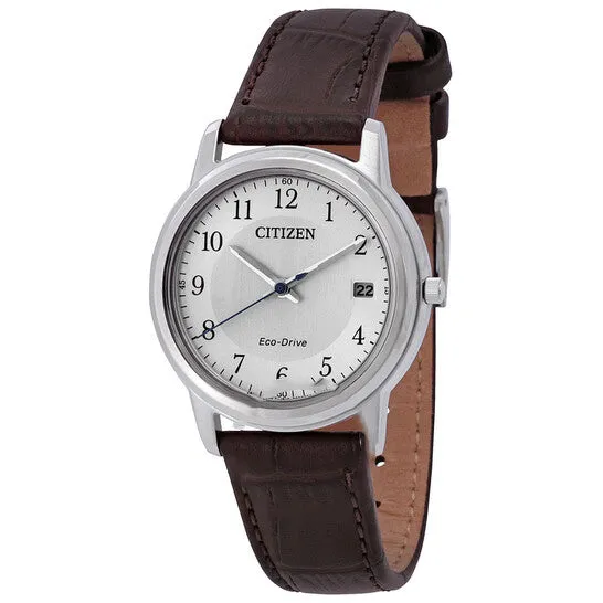 JMS always Watches Original Citizen EcoDrive White Dial Brown Leather Ladies Watch FE601114A JMS always Watches Original Citizen EcoDrive White Dial Brown Leather Ladies Watch FE601114A