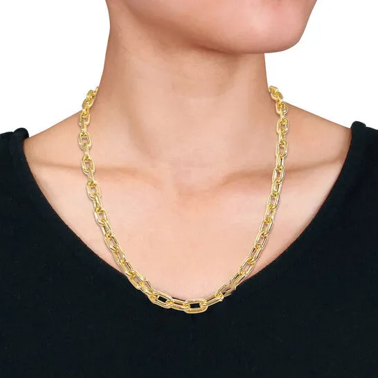 Necklaces Original AMOUR Oval Link Necklace In 18k Yellow Gold 22 In JMS always Necklaces Original AMOUR Oval Link Necklace In 18k Yellow Gold 22 In JMS always