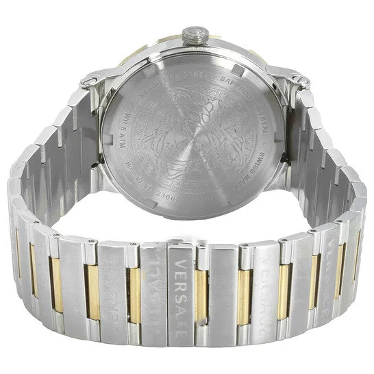 Original Versace Greca Logo Quartz White Dial TwoTone Mens Watch VEVI00320 JMS always Rings Original Versace Greca Logo Quartz White Dial TwoTone Mens Watch VEVI00320 JMS always Rings