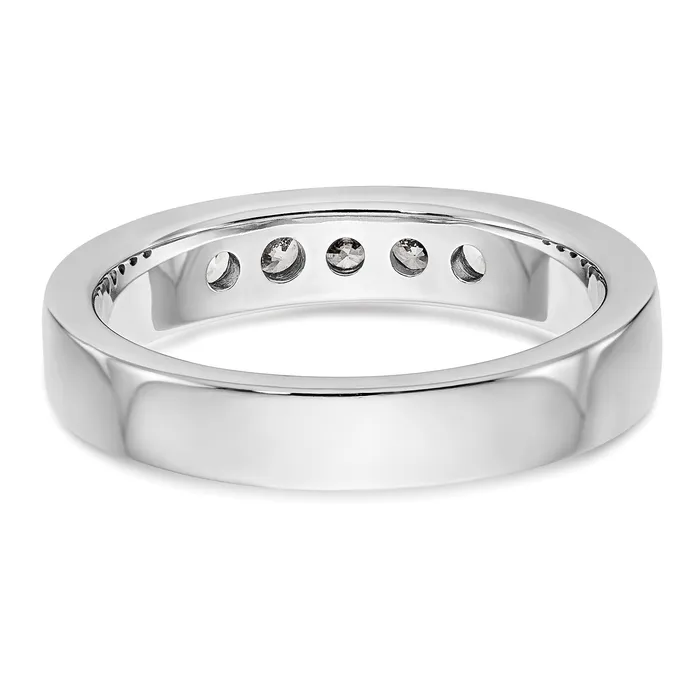 Rings 035ct CZ Solid Real 14K White Gold 526mm Stone Channel Wedding Band Ring Goldia