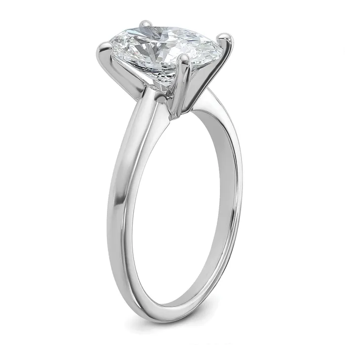 Rings 14k White Gold 2 12 Ct Lab Grown Diamond VSSI G Oval Solitare Engagement Ring Goldia