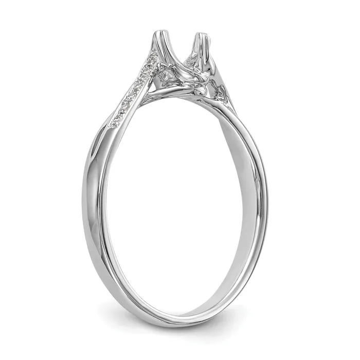 Rings 14K White Gold Simulated Diamond PromiseEngagement Ring Goldiacom
