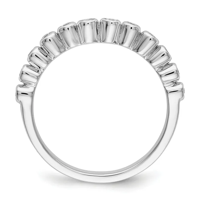 Rings Goldia 016ct CZ Solid Real 14k White Polished Matching Wedding Wedding Band Ring