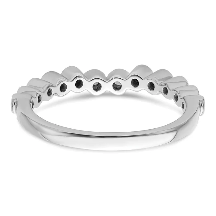 Rings Goldia 016ct CZ Solid Real 14k White Polished Matching Wedding Wedding Band Ring