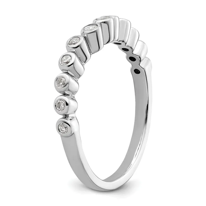 Rings Goldia 016ct CZ Solid Real 14k White Polished Matching Wedding Wedding Band Ring
