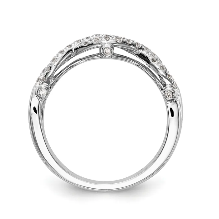 Rings Goldia 026ct CZ Solid Real 14K White Gold Wedding Wedding Band Ring